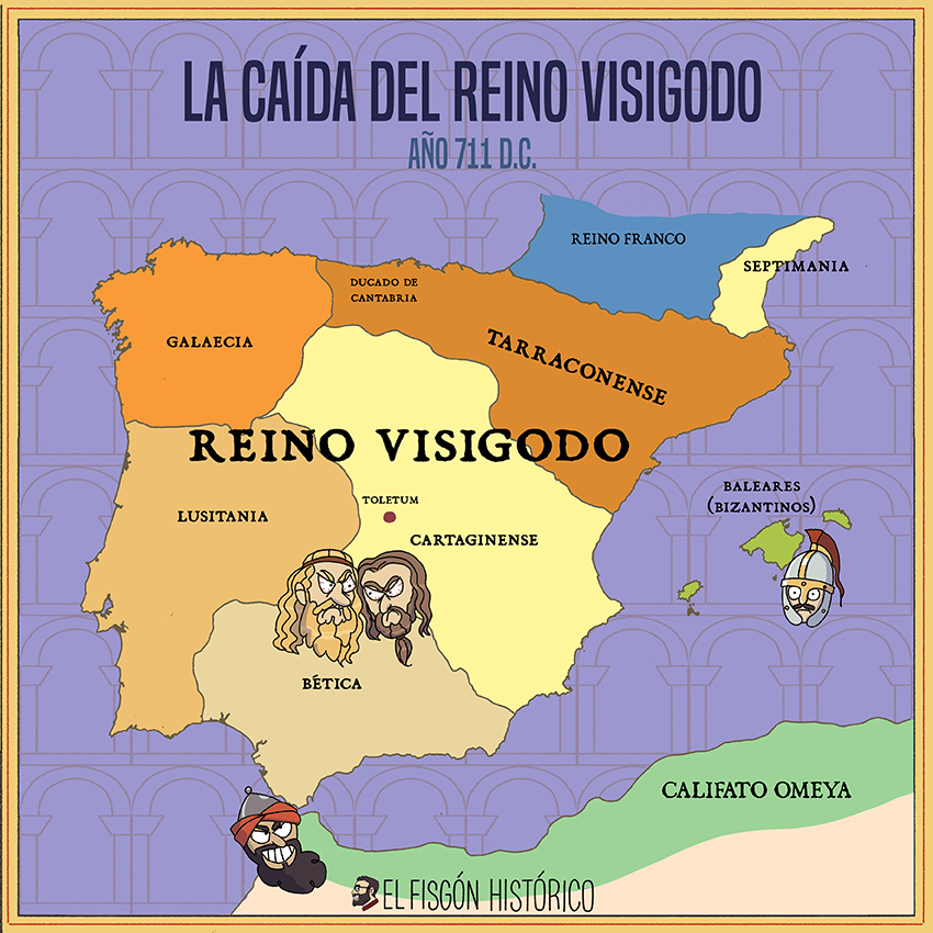La Hispania visigoda en el 711